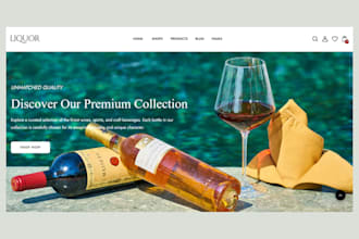 design wine shopify store liquor store beverages store wine website