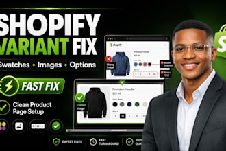fix shopify product variant issues color swatches and image selector