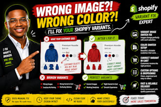 fix shopify product variants color swatches and variant images