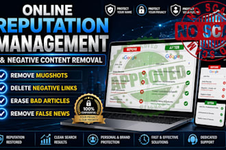 remove mugshots delete snegative link erase bad articles and remove false news