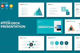 design investor pitch deck, company profile, brochure and ppt for your business