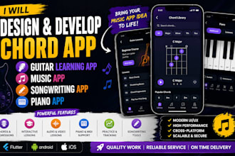 develop chord app guitar learning app songwriting app piano app music stream app