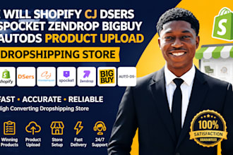 shopify cj dsers spocket zendrop bigbuy autods product upload dropshipping store