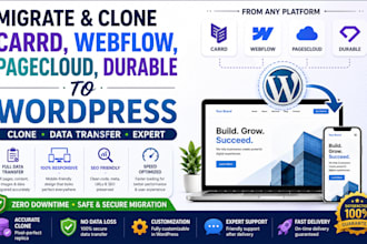 migrate carrd webflow pagecloud durable to wordpress clone data transfer expert
