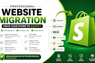 migrate wordpress to shopify, wix to shopify, shopify migration