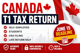 prepare canada t1 tax return for self employed freelancers and students
