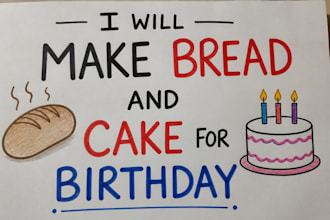 make bread and cakes for birthday