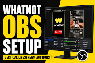 setup obs studio for whatnot vertical livestream auctions