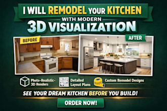 remodel your kitchen with modern 3d visualization