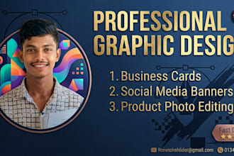do professional business cards, banners, image and product photos
