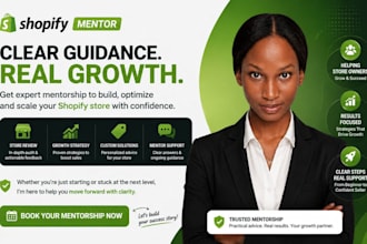 be your shopify dropshipping mentor, coach  and ecommerce consultant