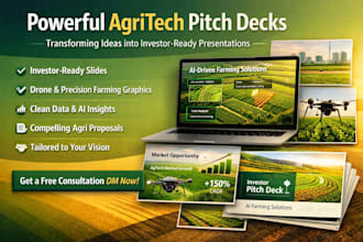 create agriculture crop monitoring presentation design and pitch decks