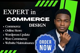 commerce website, online store, commerce store woocommerce website