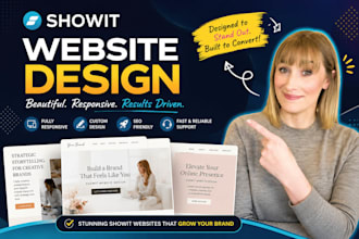 design redesign and customize showit website showit template showit update