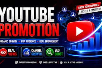 do organic youtube channel promotion to real USA audience