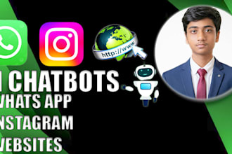 build ai chatbot for website, instagram and whatsapp