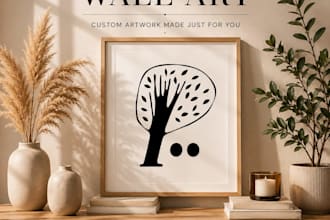 design personalized minimalist wall decor art