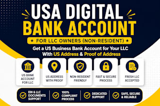 usa bank creation, usa physical address, proof of address