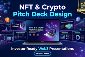 design a professional nft crypto fintech and web3 pitch deck for investors