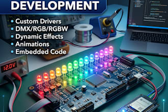 develop embedded firmware for led driver pcb