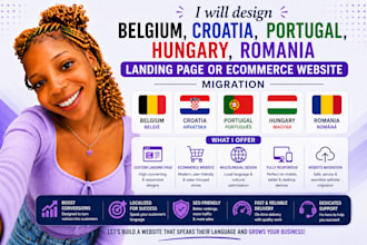 design belgium croatia portugal hungary romania landing page website migration