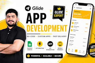create glide app, no code client portal and business dashboard