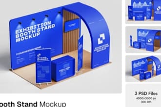 do trade show booth design exhibition stand backdrop banner 3d booth design