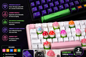 design custom mechanical keyboard keycaps with unique art