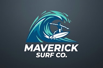 design a modern and dynamic surf logo for your brand