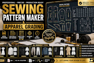 be your sewing pattern maker for any type of apparel grading
