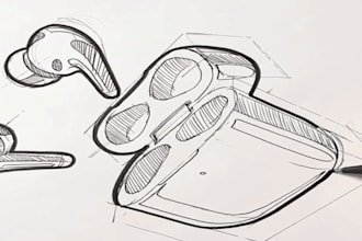 do industrial product sketch, product design, concept sketch