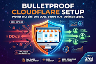 setup cloudflare, stop ddos attacks, and secure your website