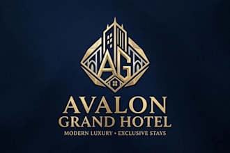 design a modern and luxury hotel logo for your brand