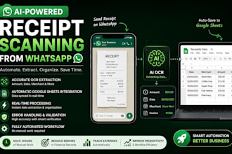 implement an ai whatsapp receipt automation system with ocr and google sheets