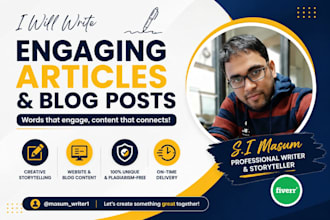 write creative blog posts and engaging articles