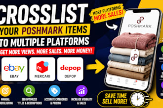 crosslist your poshmark products to ebay, mercari and depop for more sales