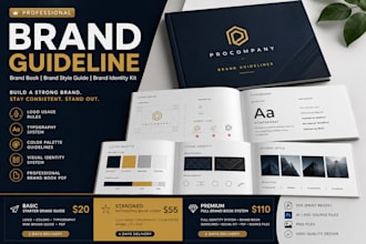 create brand guideline brand book style guide brand identity kit for company pro