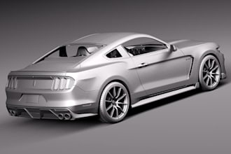 3d car modelling, truck model, rc car for game and 3d printing, automotive car