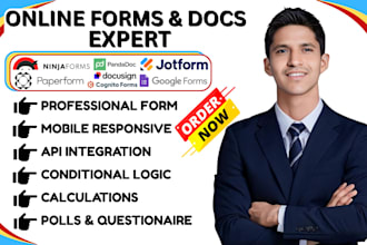 jotform cognito form contact form google forms paperform ninja forms integration