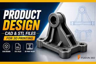 do product design, cad and stl files for 3d printing