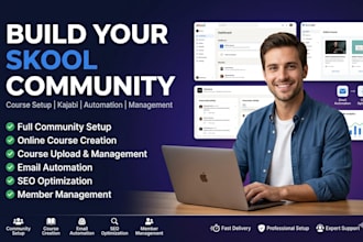 setup skol community online course community manager kajabi