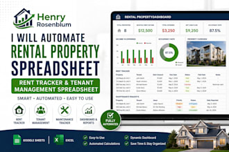 automate rent tracker and tenant management spreadsheet rental property sheets