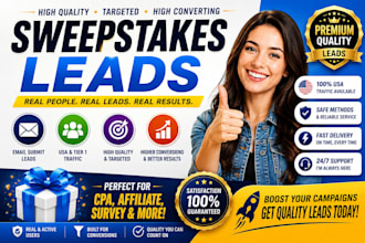 provide sweepstaks leads, bank leads, timeshare leads, pc h leads for usa, uk