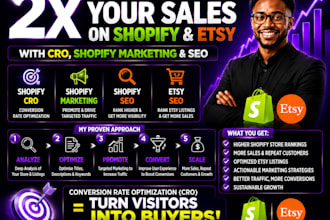 boost shopify sales with cro shopify marketing rank etsy digital products seo