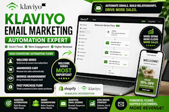set up klaviyo email automation flows welcome series and campaigns