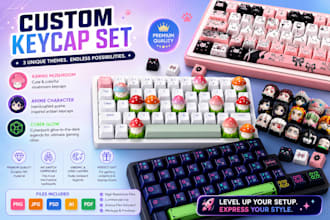 design custom 3d keycaps, artisan keycap models ready for 3d printing