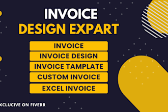 design professional invoice in with ms word