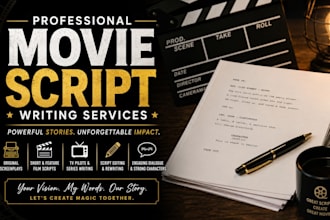 write a professional movie script for you