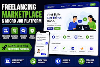 create freelancing marketplace website or micro job platform