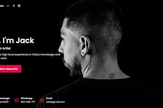 create a stunning tattoo artist website